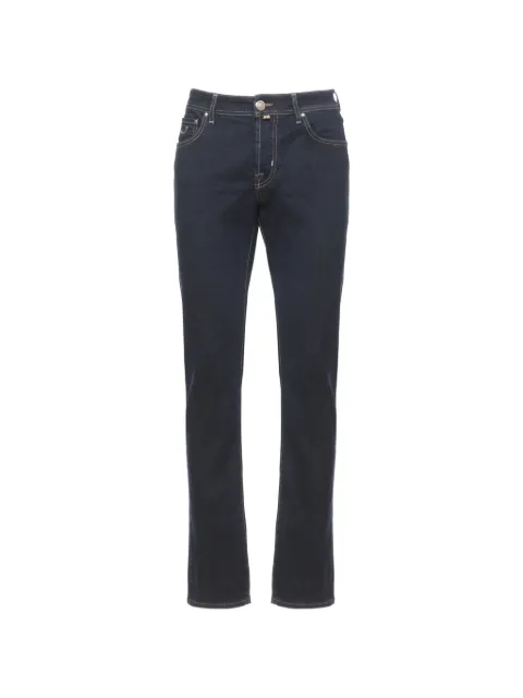 Jacob Cohën logo-patch contrast-stitched jeans Blue QE007057P0021R2100D