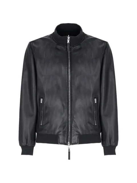 THE JACK LEATHERS Dennis bomber jacket Black DENNISNOPERFOREVPLONGEE16
