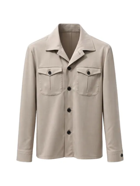 FRANZESE COLLECTION chest-pockets button-down jacket Neutrals 2OS42AATXAYEUE10