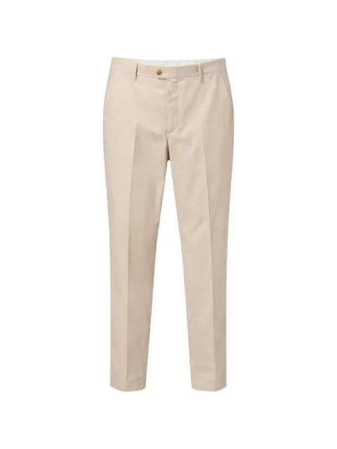 FRANZESE COLLECTION Stefano De Martino flat-front welt trousers Neutrals 4C10EAUTXAYEUE