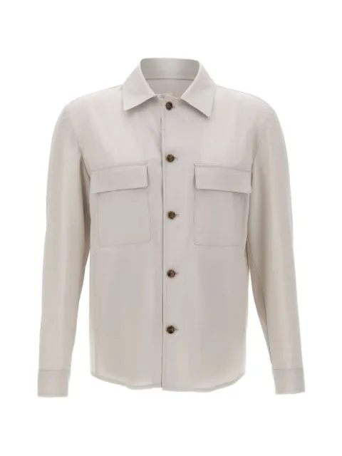 Barba London flap-pocket button shirt jacket Neutrals 53071JACKET280010