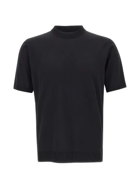 Filippo De Laurentiis ribbed crewneck short-sleeves sweater Black GC3MCCR14R990
