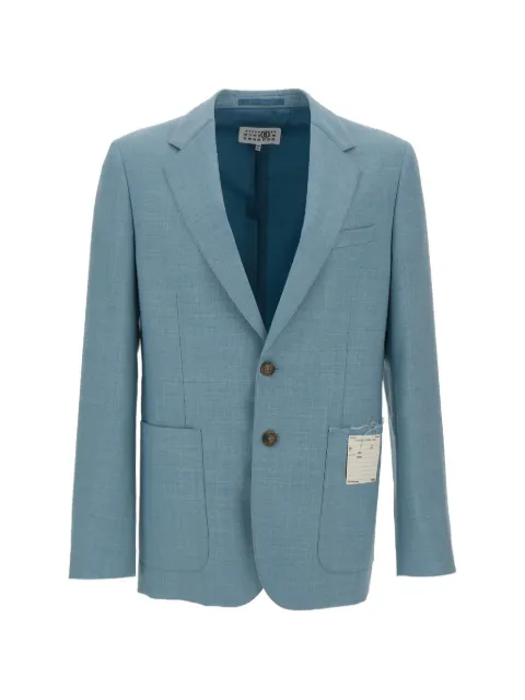 MM6 Maison Margiela notched-lapel blazer Blue SH2BN0026M35884513