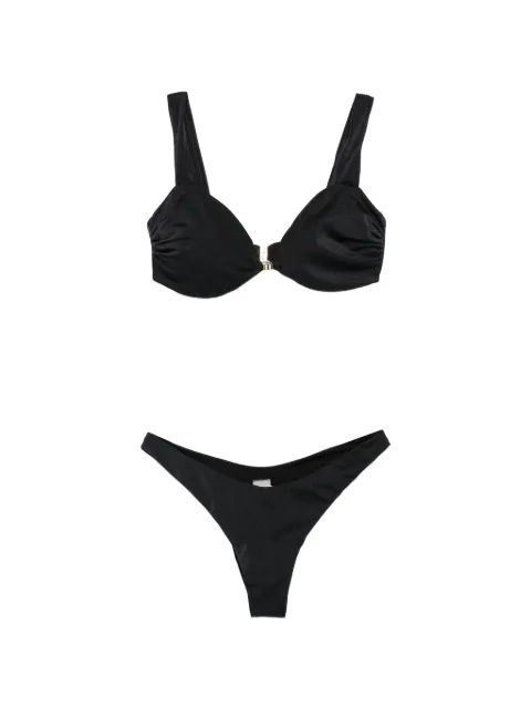 Matinée logo-patch bikini Black CB7044