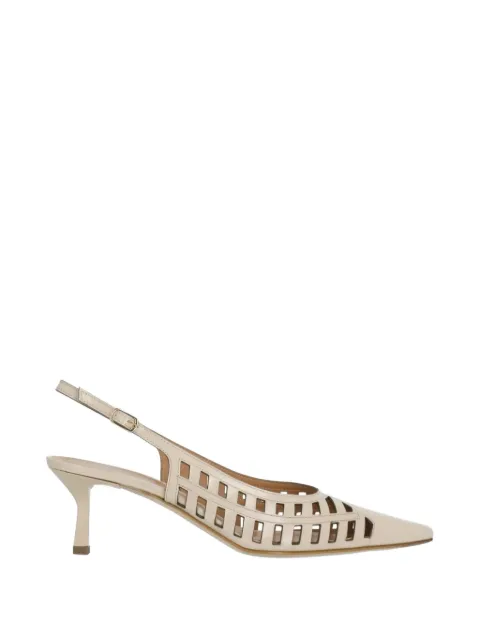 Julie Dee cage-detail slingback pumps Neutrals ME623