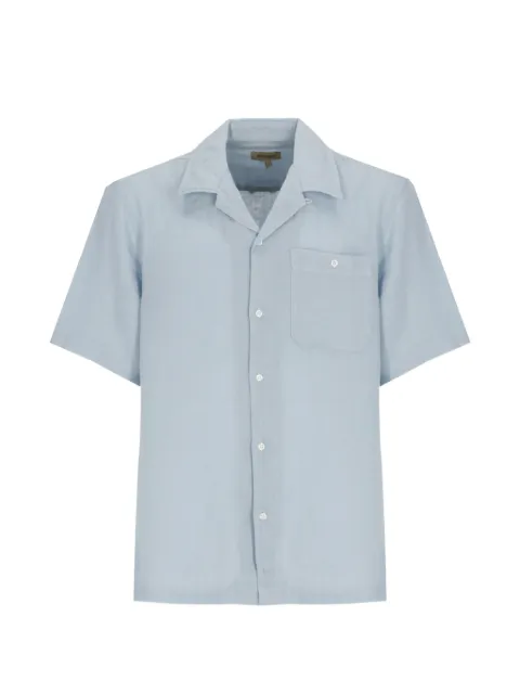 Woolrich short-sleeve camp-collar shirt Blue CFWOSI2014MRUT5284