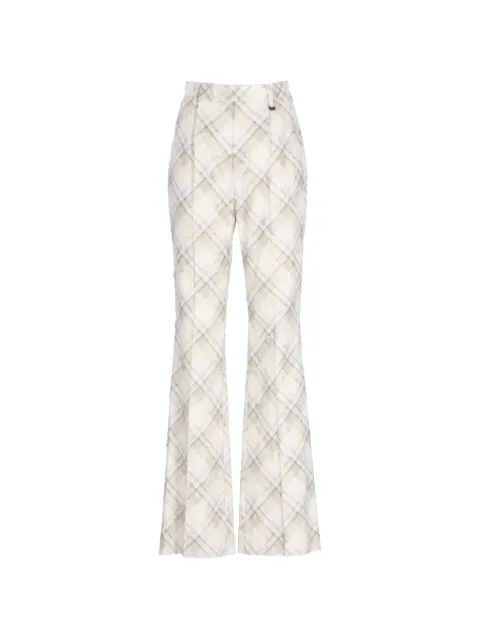 Vivienne Westwood check-pattern distressed trousers Neutrals 1F010008W01EGB208