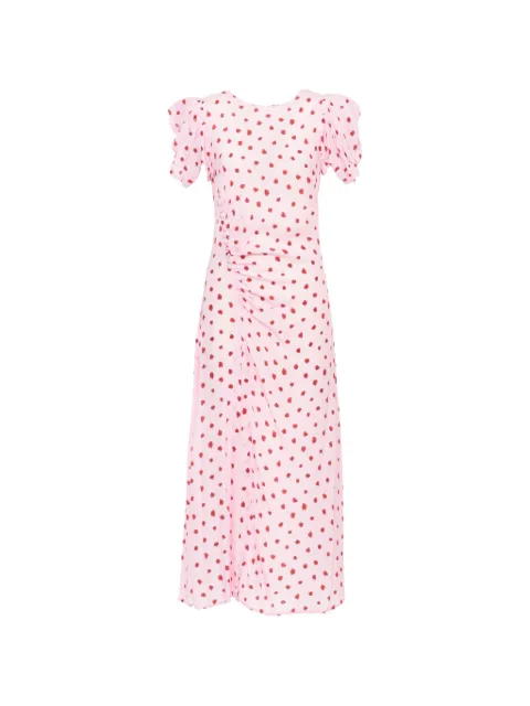 MAR DE MARGARITAS floral-print draped dress Pink MMABW01537PTTS0053