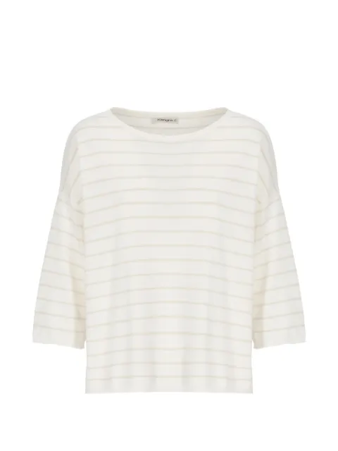 Kangra striped cotton T-shirt White 351769001