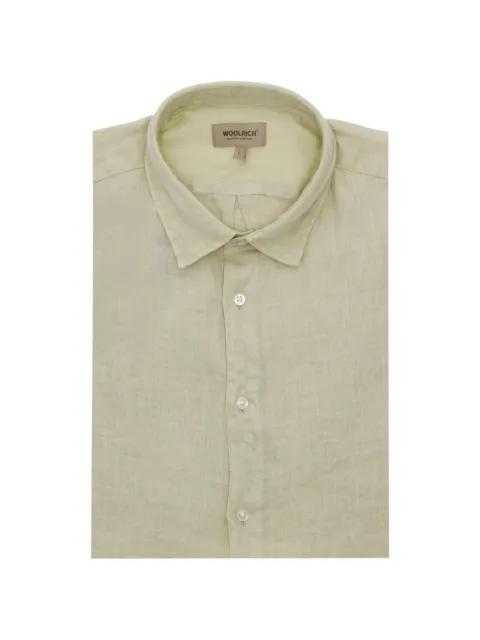 Woolrich mélange-effect shirt Green CFWOSI2013MRUT5284