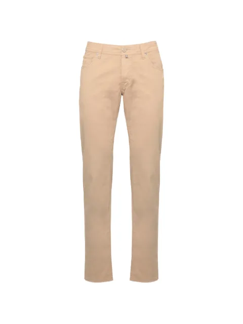 Jacob Cohën logo-patch straight-leg trousers Neutrals QE006036S2544TRD34