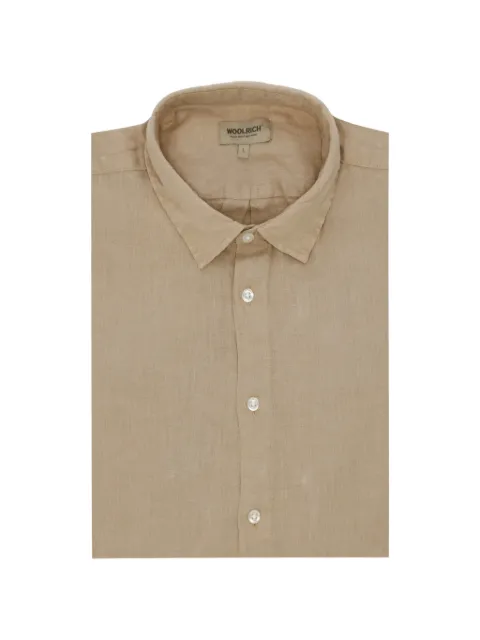 Woolrich mélange-effect button-down shirt Neutrals CFWOSI2013MRUT5284
