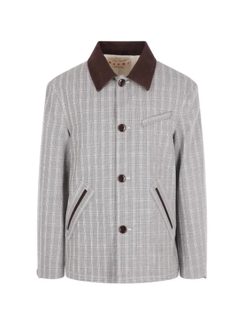 Marni check-pattern jacket Grey GUMU0151QXUTWA45