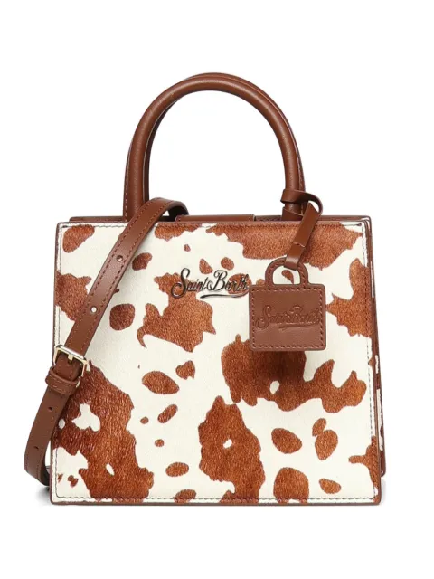 MC2 Saint Barth mini Shop cow-print leather tote bag White SHBM000200007L