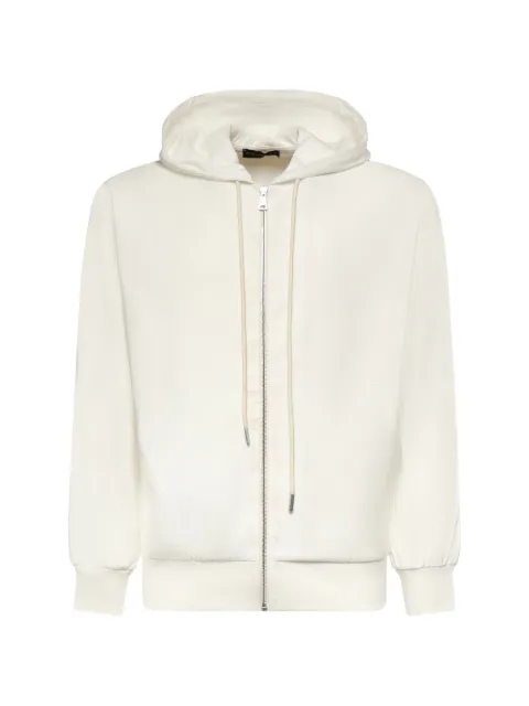 Giuliano Galiano zip-up drawstring hoodie Neutrals JOEPANNA