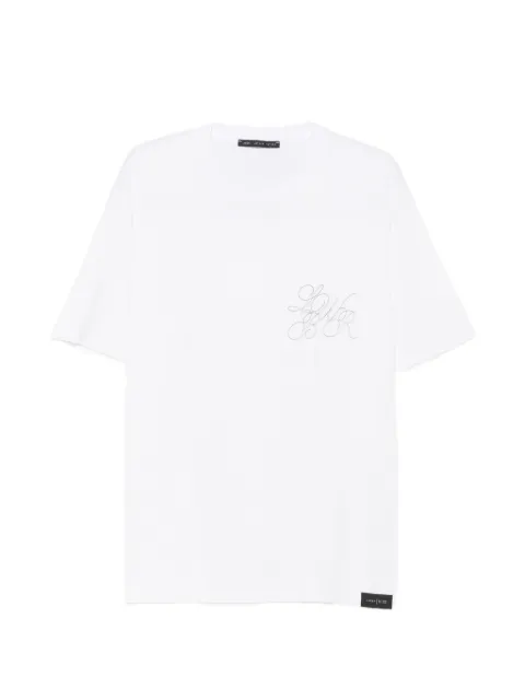 Low Brand logo-embroidered T-shirt White LT26013