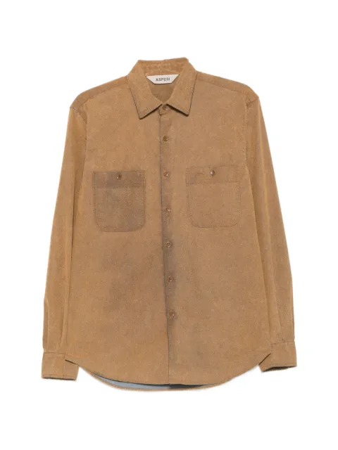 ASPESI button-down chest-pockets shirt Brown S6AAEC1D009