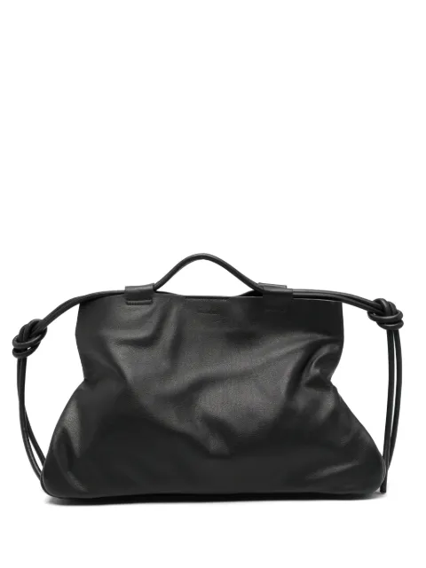 LIDIALUCILLA Dumbo XlL knot-detail leather tote bag Black DUMBOXLLL26SB003P004