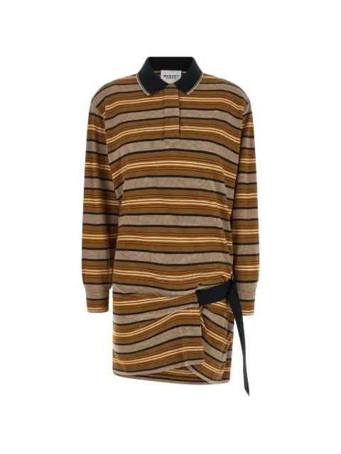 MARANT ÉTOILE Isea striped dress Brown RO1037FAD1K04EBEKH