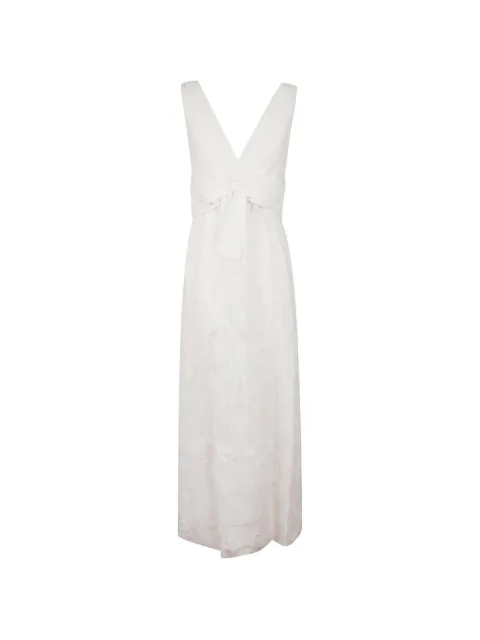 Giambattista Valli bow-detail floral-lace maxi dress White 26SSRVTE503017PIZ1101