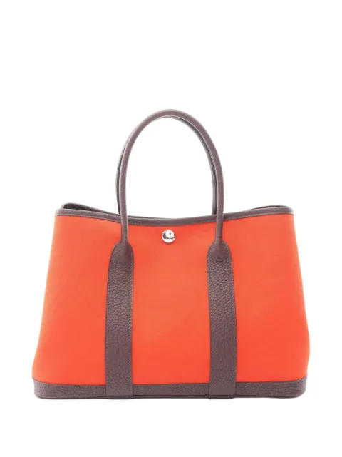 Hermès Pre-Owned 2021 Toile and Negonda Garden Party 30 tote bag Red 0D3CLL7HTWS66PO9