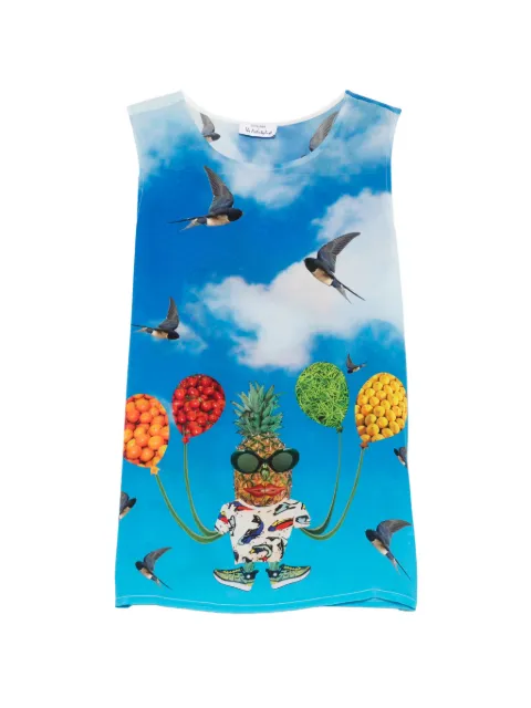 The Artistylist graphic-print sleeveless top Blue SKYTOP