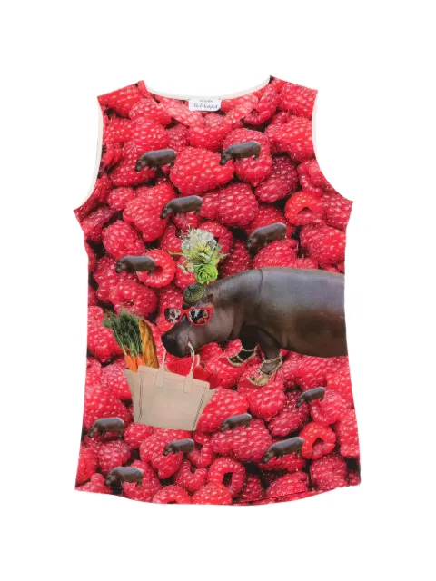 The Artistylist raspberry-print sleeveless top Red RASPBERRYTOPMLT
