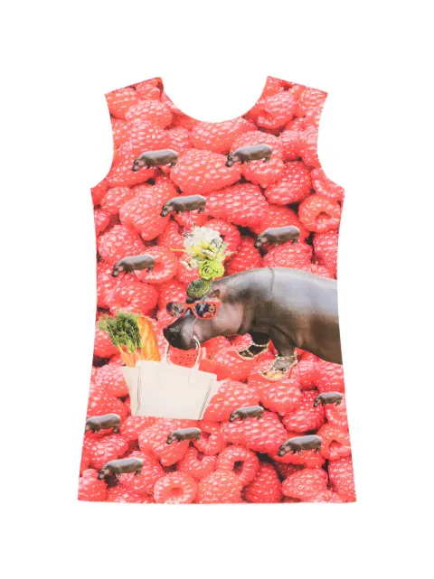 The Artistylist raspberry-print sleeveless mini dress Red RASPBERRYSCUBADRESSMLT