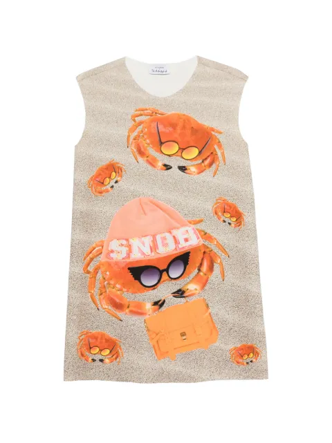 The Artistylist crab-print sleeveless mini dress Neutrals SNOWCRABSSCUBADRESSMLT