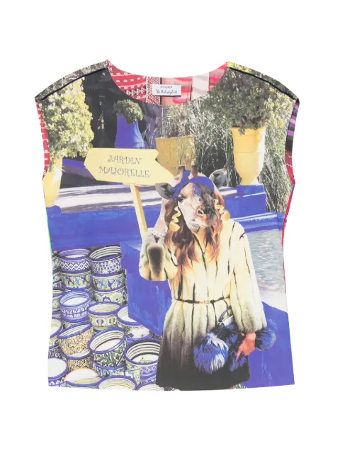 The Artistylist Jarden Scuba graphic-print top Blue JARDENSCUBATOPMLT
