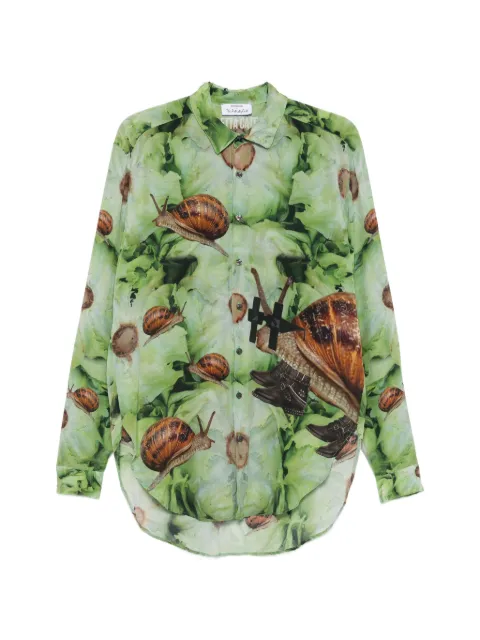 The Artistylist snail-print shirt Green ROCKSALADSHIRTMLT