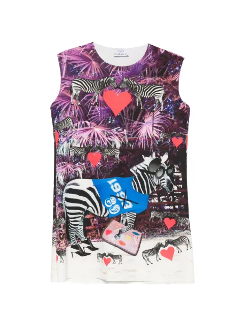The Artistylist zebra-print sleeveless mini dress Purple VIOLETZSCUBADRESSMLT