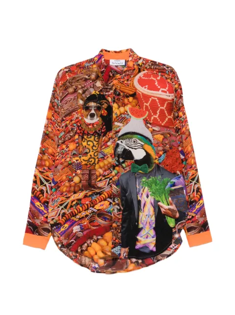 The Artistylist Jewelery graphic-print long-sleeve shirt Orange JEWELERYSHIRT