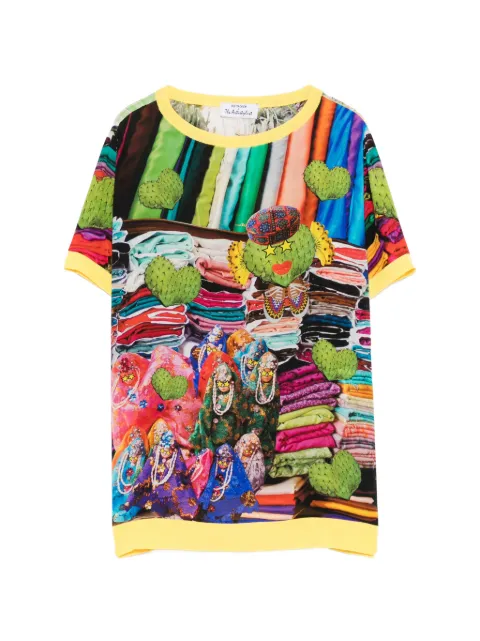 The Artistylist graphic-print T-shirt Blue CACTUSTSHIRTMLT