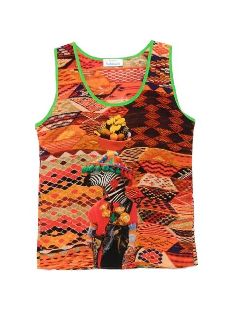 The Artistylist graphic-print tank top Orange ZEBRATOPMLT