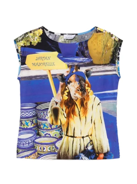 The Artistylist Jardin Majorelle graphic-print T-shirt Blue JARDENMAJURELLE