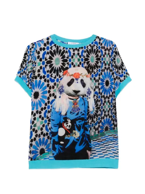 The Artistylist panda-print T-shirt Blue PANDATSHIRTMLT