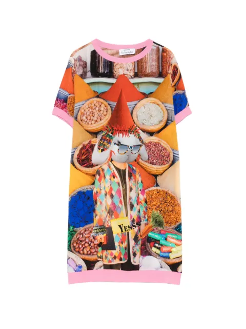 The Artistylist graphic-print mini dress Orange SPICESDRESSMLT