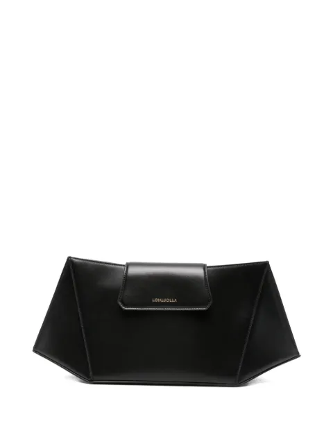 LIDIALUCILLA Bateaux MD leather clutch bag Black BATEAUXMDLL26SB007P009
