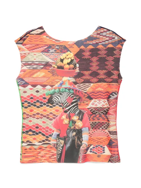 The Artistylist graphic-print T-shirt Orange ZEBRASCUBATOPMLT