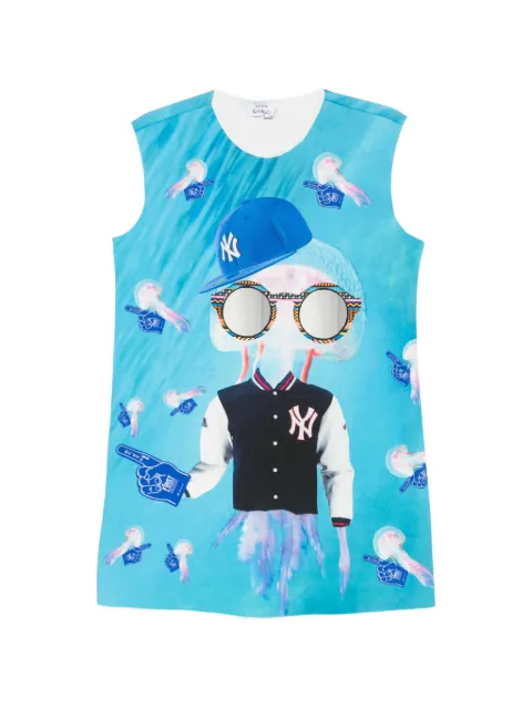 The Artistylist graphic-print mini dress Blue YANKEESSCUBADRESSMLT