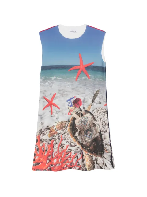 The Artistylist turtle-print mini dress Blue TURTLESCUBADRESSMLT