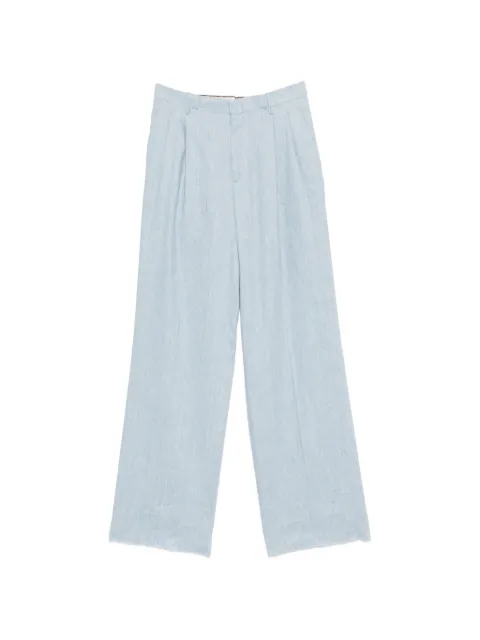 Tagliatore pleated wide-leg trousers Blue PEBONY340297