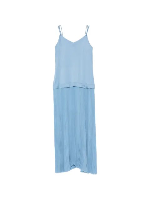 Karl Lagerfeld pleated spaghetti-strap dress Blue B2W13027349