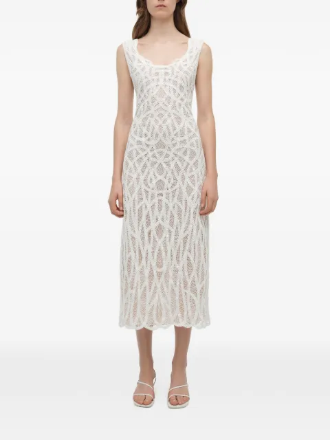 SIMKHAI Leonora macramé midi dress White 2261171MMWHITE
