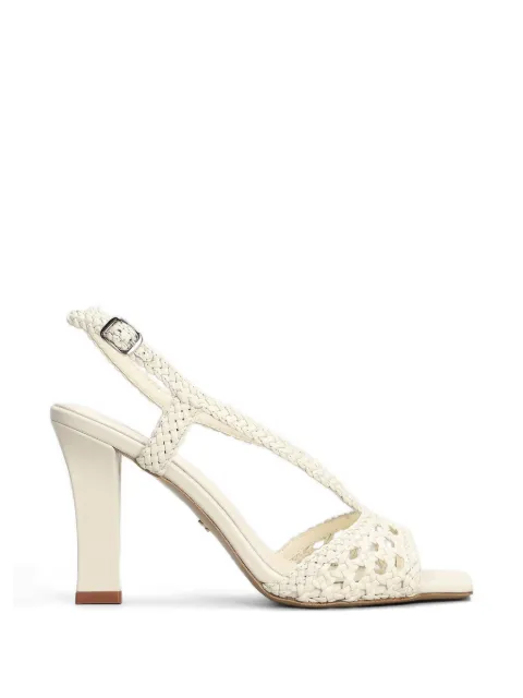 Lola Cruz Tabata braided slingback sandals White 200Z14BK