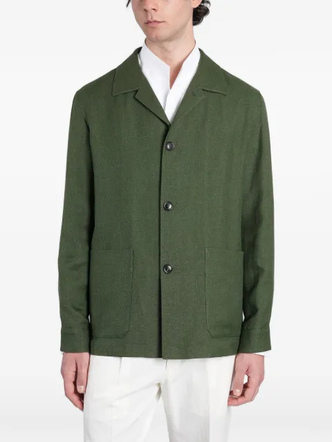 Zegna patch-pocket jacket Green 376C56A31DHAQ0