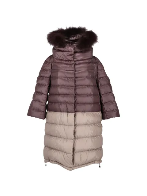 DIEGO M two-tone hooded coat Purple CVM26629