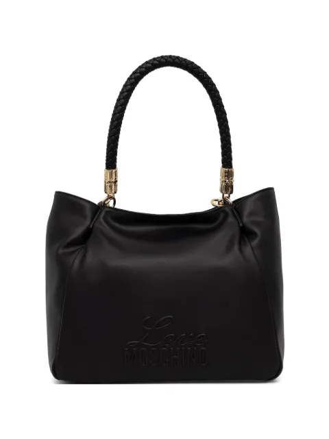 Love Moschino logo-detail braided-handle tote bag Black JC4225PP0OKA0