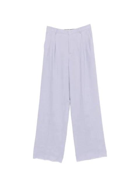Tagliatore pleated wide-leg trousers Purple PEBONY340297